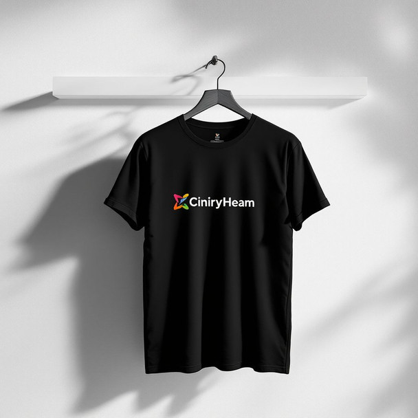 Luxury Custom Black T-Shirt with Personalized Logo & Design Artisan Detail View