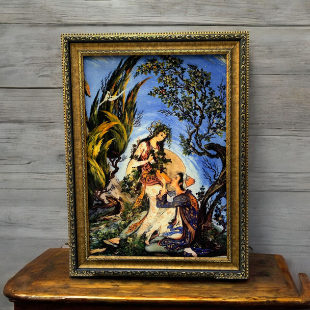 Handcrafted Timeless Miniature Carpet Without Frame For Home And Gift