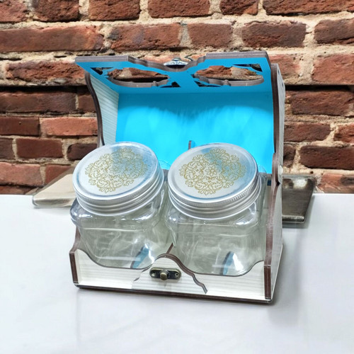 Premium Decorative Double Glass Jar Set Craftsmanship and Design