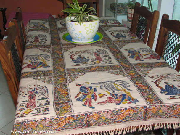 Luxury Artisan tablesheet Rectangular Tapestry Floral Premium Design Showcase