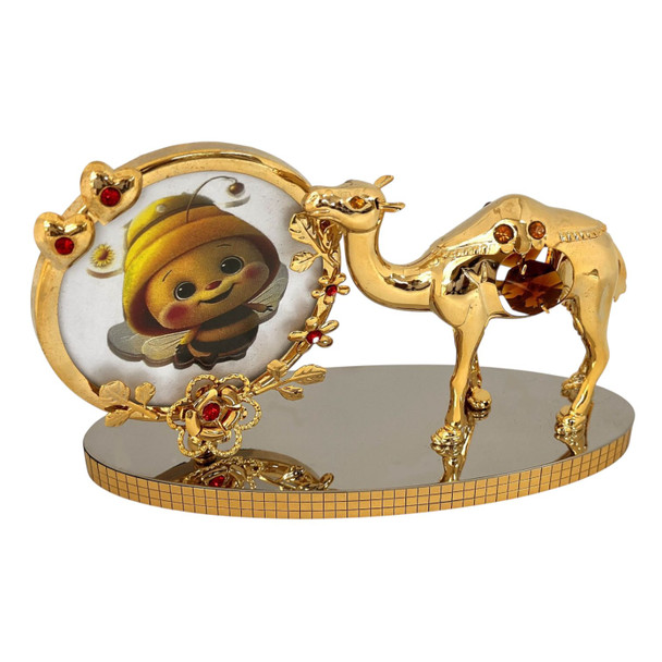 gold-plated-camel-figurine-bee-frame-dubai-souvenir
