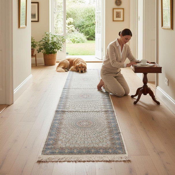 Silk Runner Style Hallway Carpet | Artisan Home Decor Souvenir - Luxury Handcrafted Art Craftihouse Dubai
