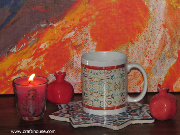 A premium printed ceramic mug from Craftihouse, designed to bring cultural elegance to your beverage experience.