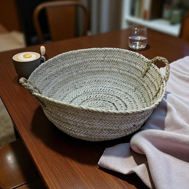 Palm leaf storage basket Palm leaf storage basket