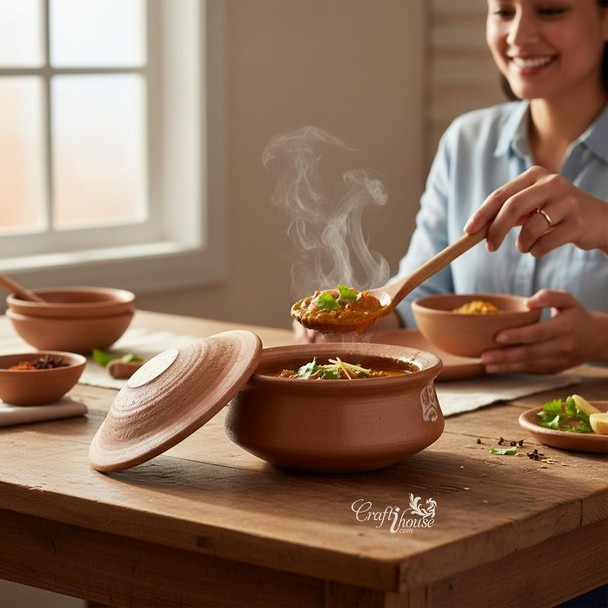 An exclusive, artisanal clay Dizi pot, bringing the timeless tradition of slow-cooked, flavorful stews into your modern kitchen.