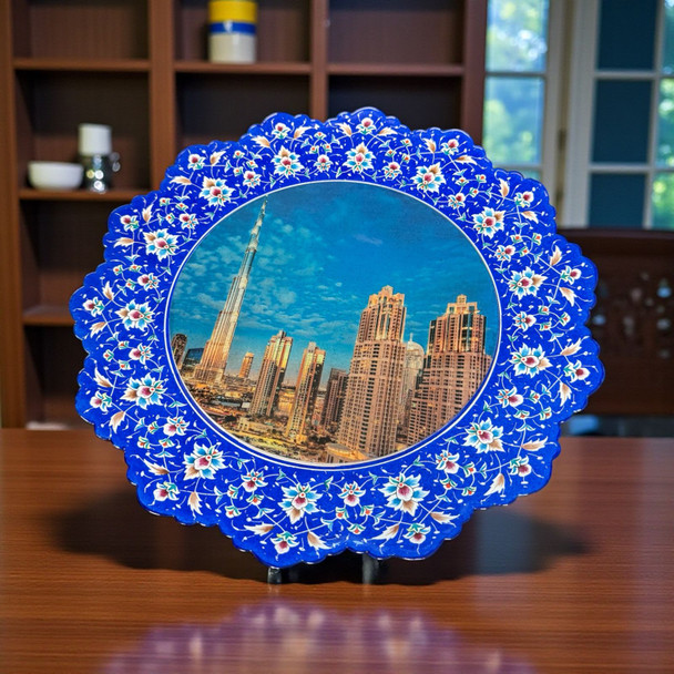 Exclusive Copper Minakari Decorative Plate Heritage Collection View