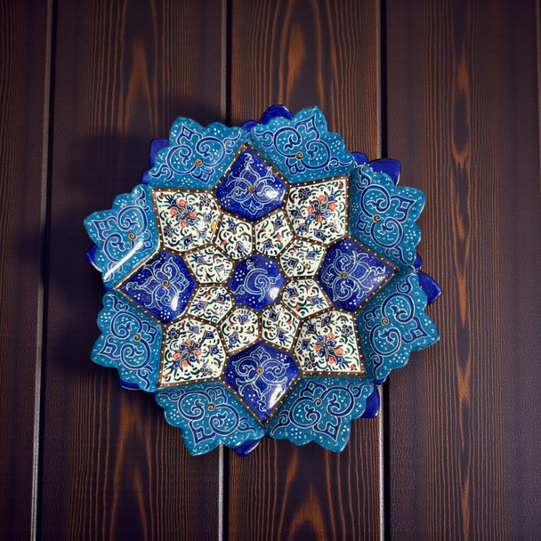 Luxury Hand Painted Minakari Enamel Artisan Detail Shot