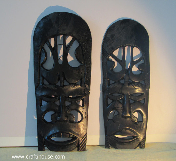 Luxury Hand Carved Pair Of Ebony | Authentic African Folk Art Bust Premium Design Showcase