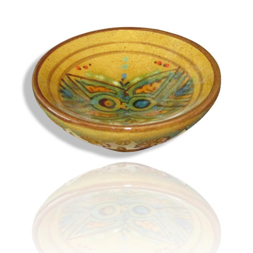 Brown Pottery Nut Bowl Small Ceramic Serving Bowl (10 cm)