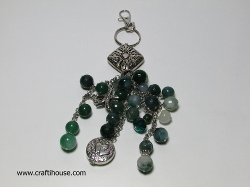 Handmade Green Stone Key Holder - Unique Gift & Accessory