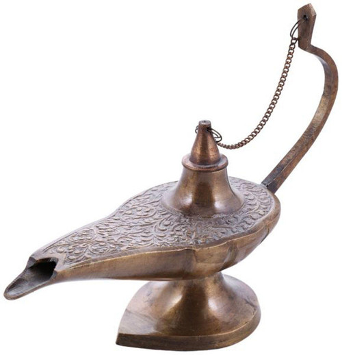 Aladdin's Lamp Brass / Enamel Effect Ornament (Approx. 20 x 13cm)