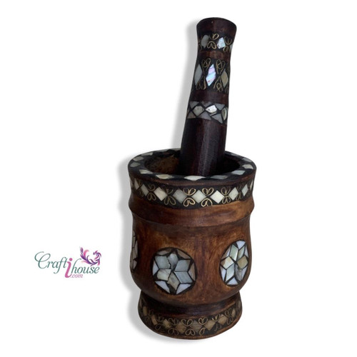 pestle and mortar, vintage herb crusher bowl , wooden bowl