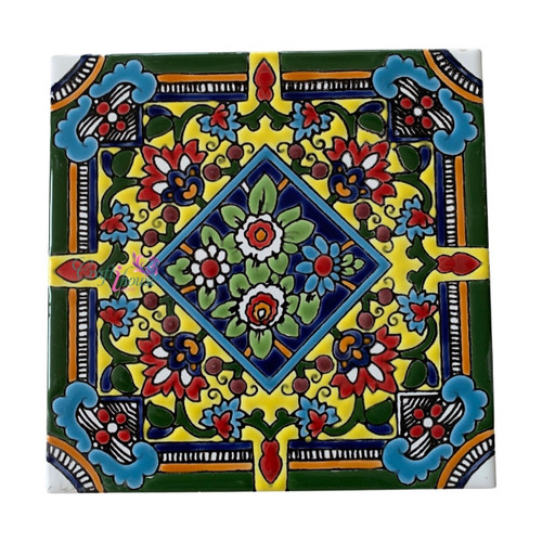 Persian Ceramic Tile , Hand painted wall decor tile