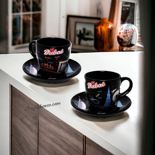 Dubai tea cups set , Ceramic Tea cups Set of 2 , Gift idea
