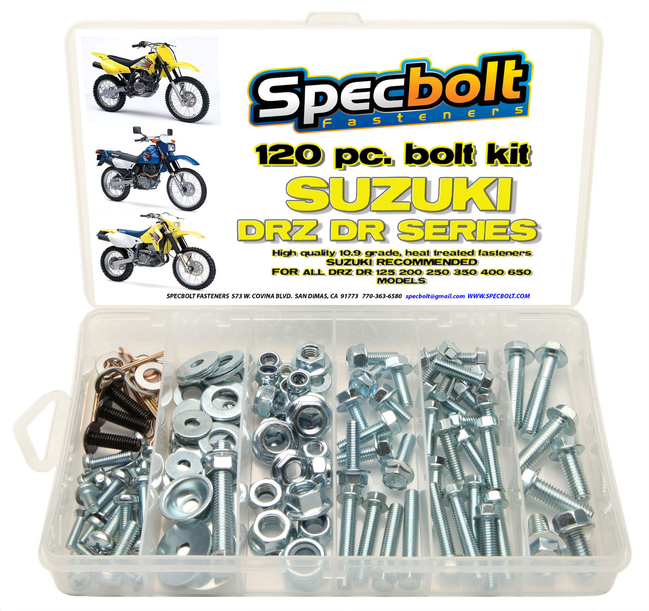 Suzuki DR DRZ Dual Sport 120pc Bolt Kit