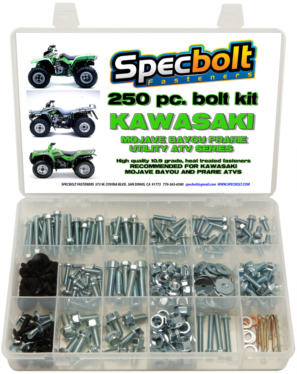Kawasaki Utility & 4x4 ATVs 250pc Bolt Kit