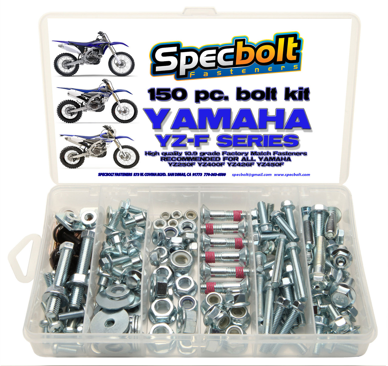 Yamaha Yzf 250 400 426 450 4 Stroke 150pc Bolt Kit Yamaha Yzf 250 400 426 450 4 Stroke 150pc Bolt Kit
