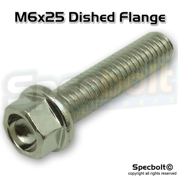 Dished Head Flange Bolt M6x25 (Nickel Würks)