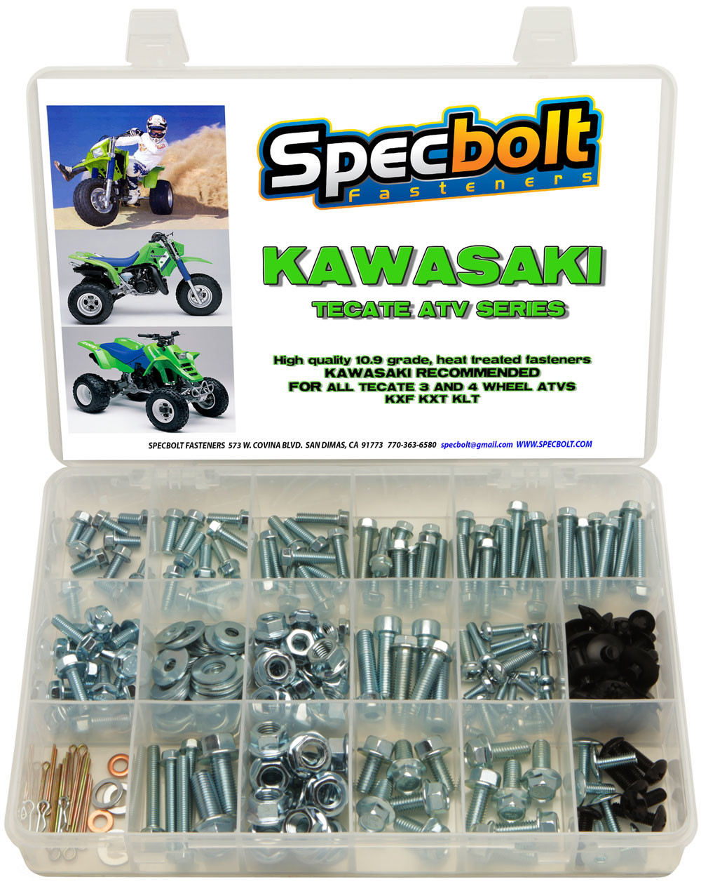Kawasaki Tecate 3 & 4 Wheel ATVs 250pc Bolt Kit
