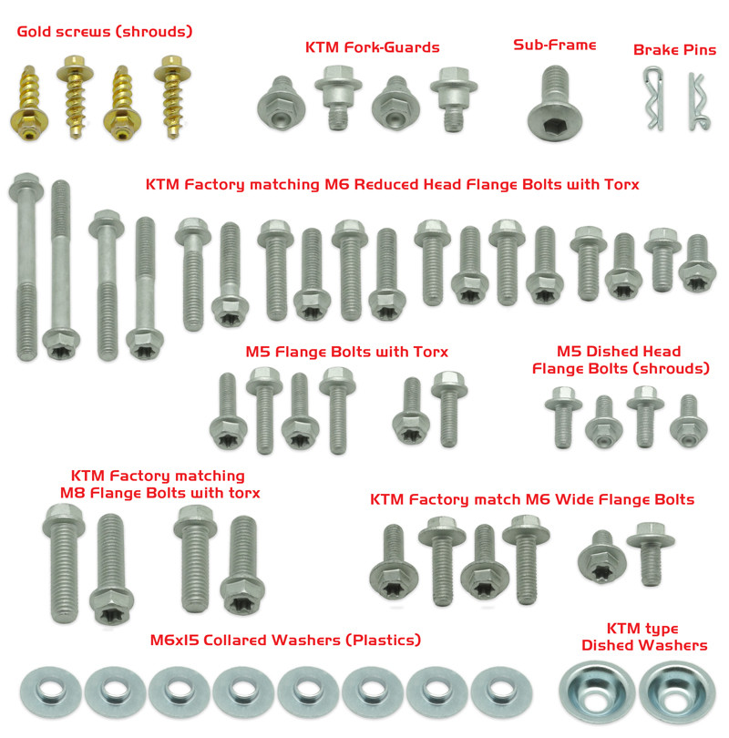Kit Viti Di Ricambio EURO Pro Pack Bolt Per Ktm Husaberg Husqvarna Gas - Foto 5