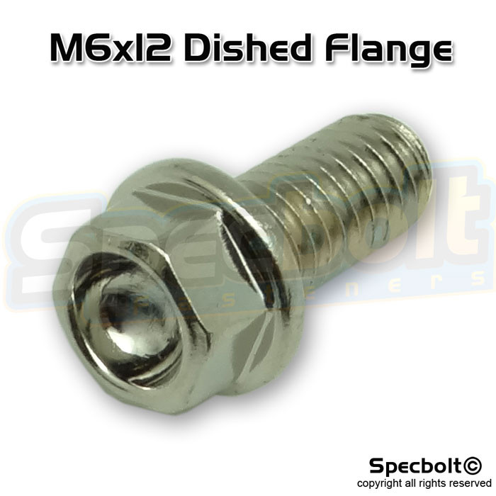 Dished Head Flange Bolt M6x12 (Nickel Würks)