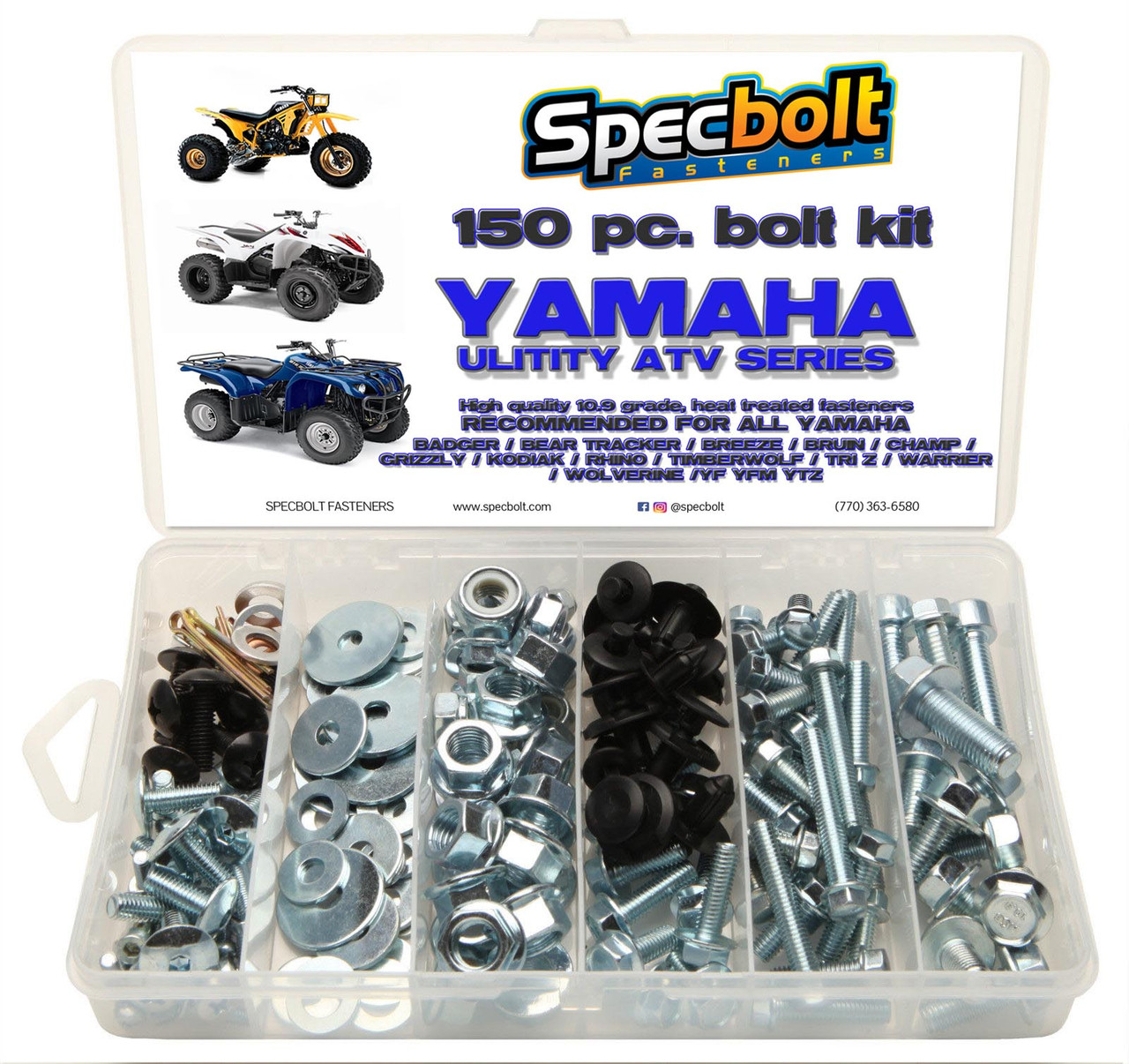 Yamaha Utility & 4x4 ATV 150pc Bolt Kit