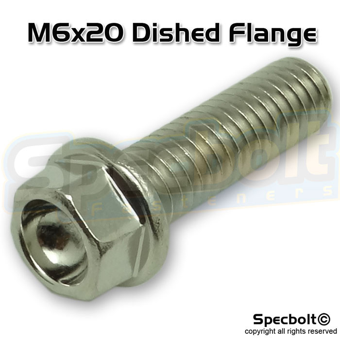 Dished Head Flange Bolt M6x20 (Nickel Würks)
