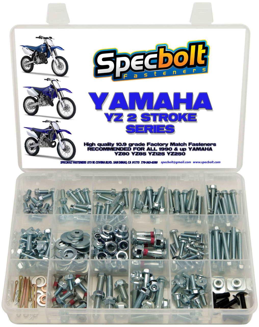 Yamaha YZ 80 85 125 250 2-Stroke 250pc Bolt Kit