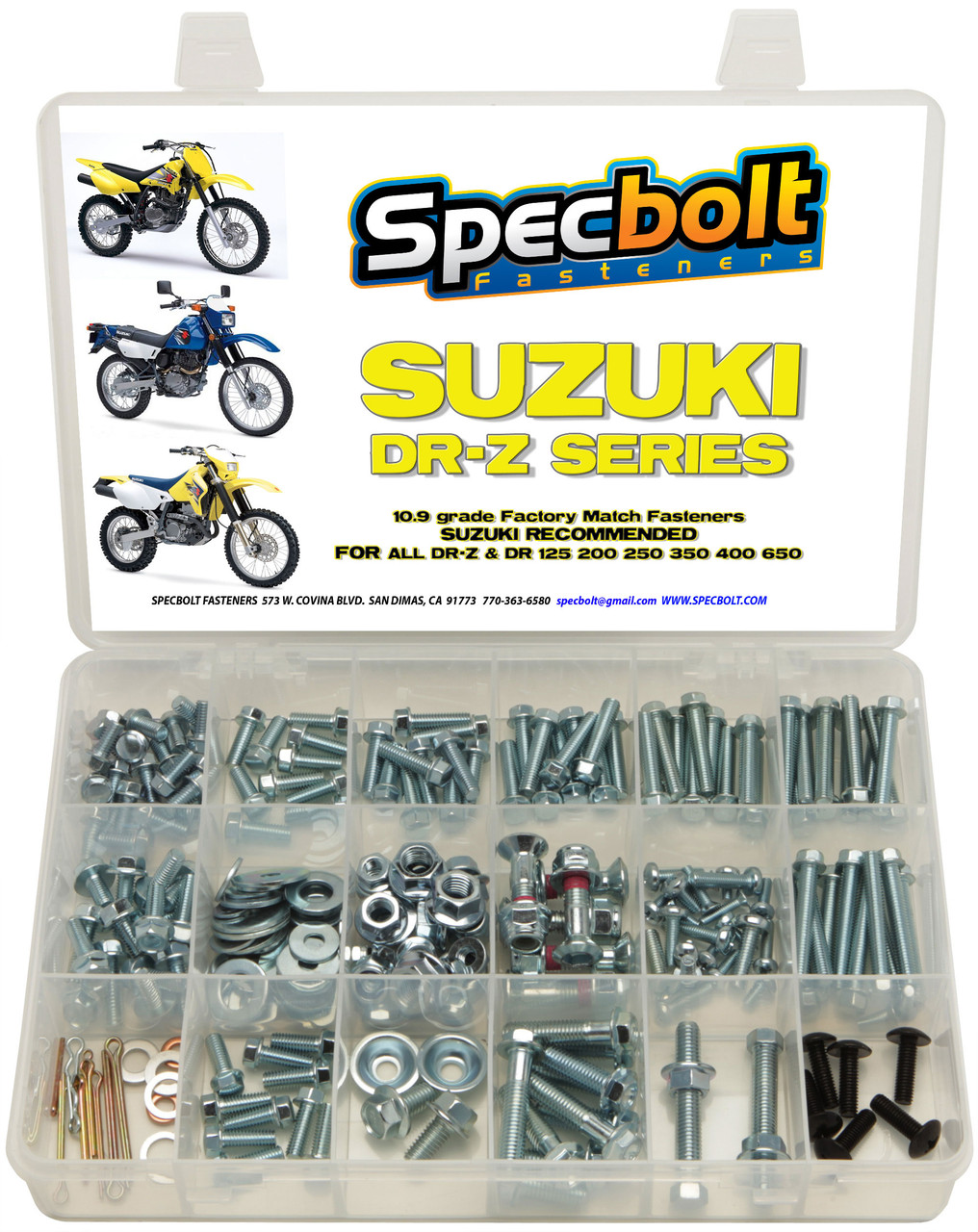 Suzuki DR DRZ Dual Sport 250pc Bolt Kit