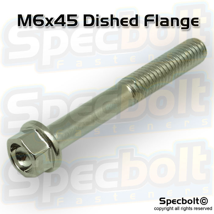 Dished Head Flange Bolt M6x45 (Nickel Würks)