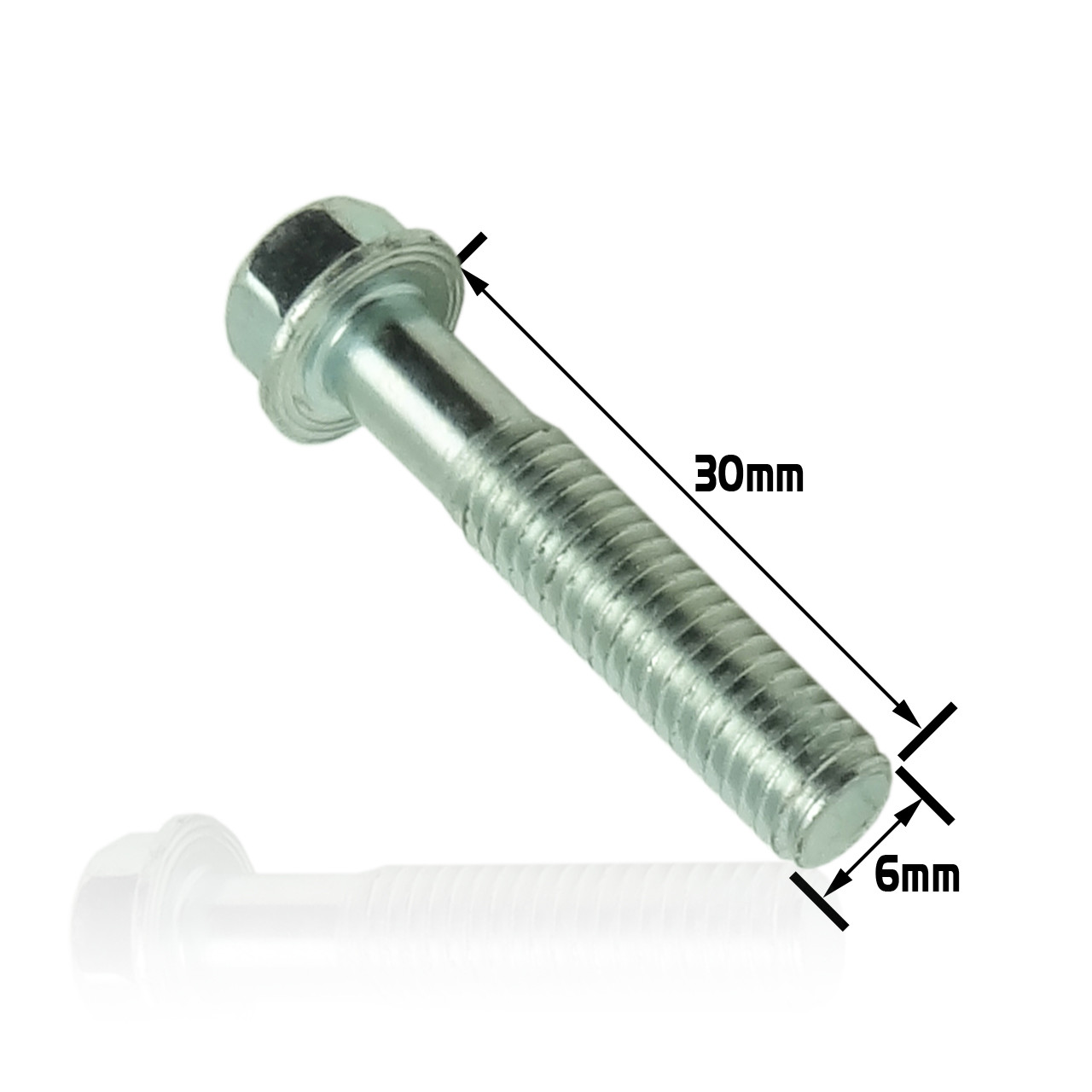 Reduced Flange Bolt Zinc Plated M6x30