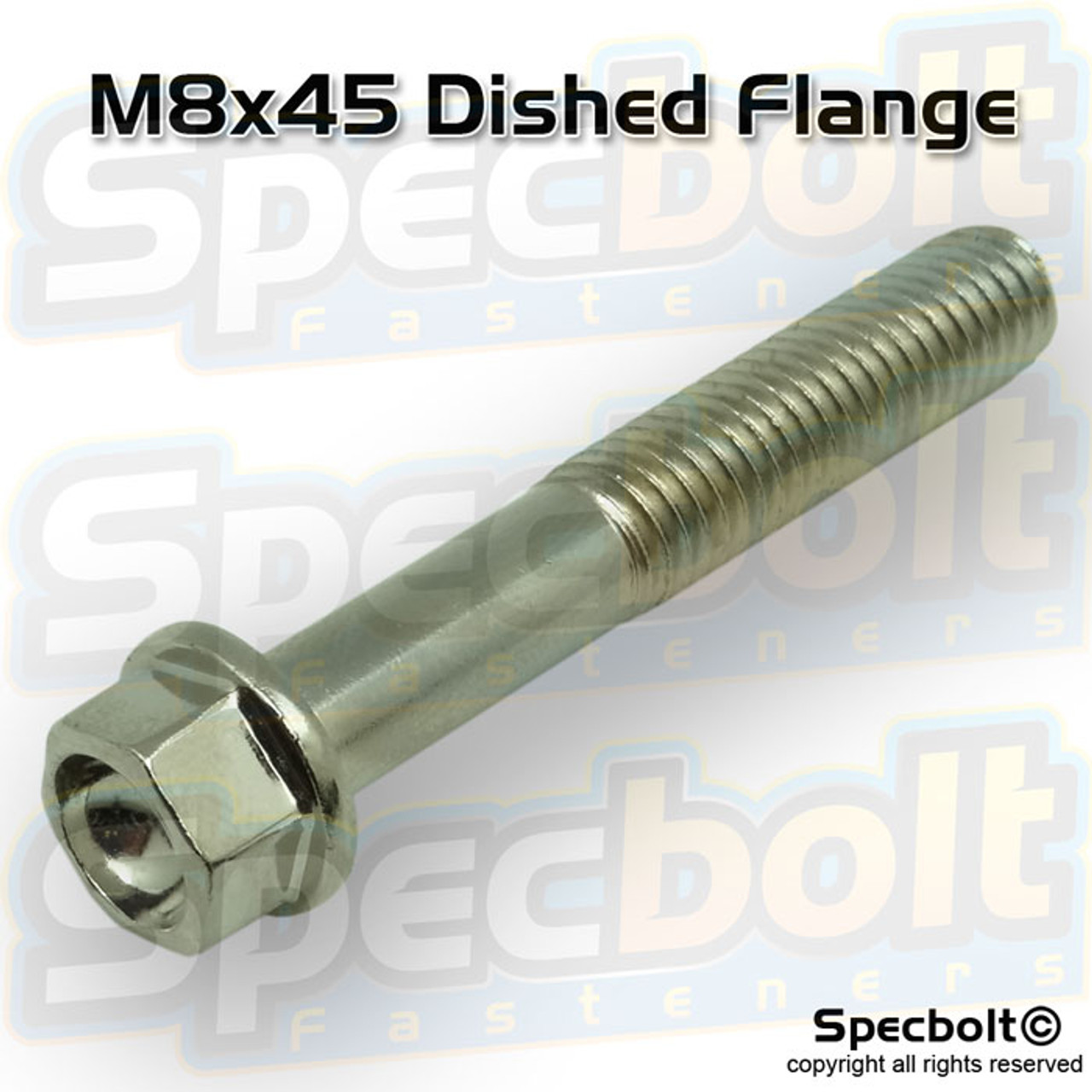 Flange Bolt Dished Head M8x45 (Nickel Würks)