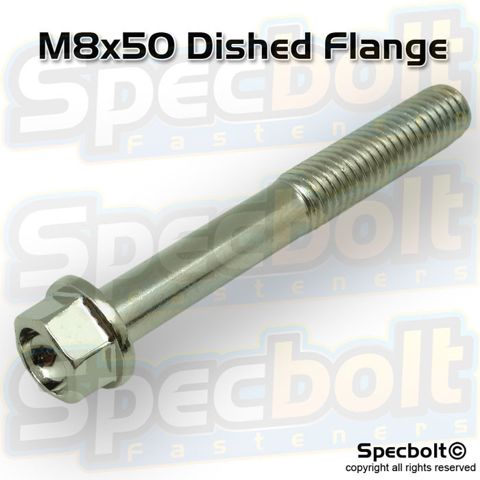 Dished Head Flange Bolt M8x50 (Nickel Würks)