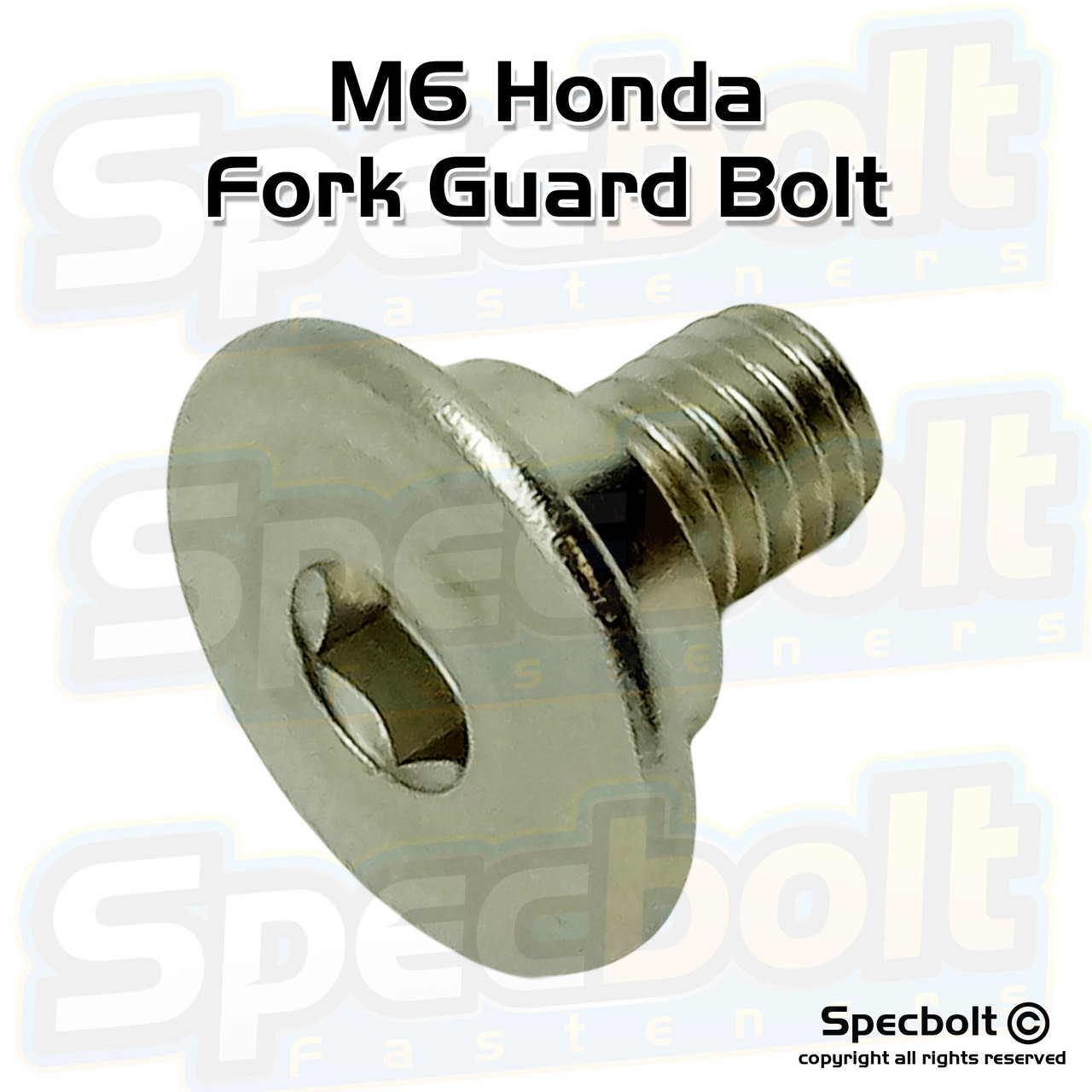 Honda Fork Guard Bolt M6 (Nickel Würks) Honda OEM numbers 90106