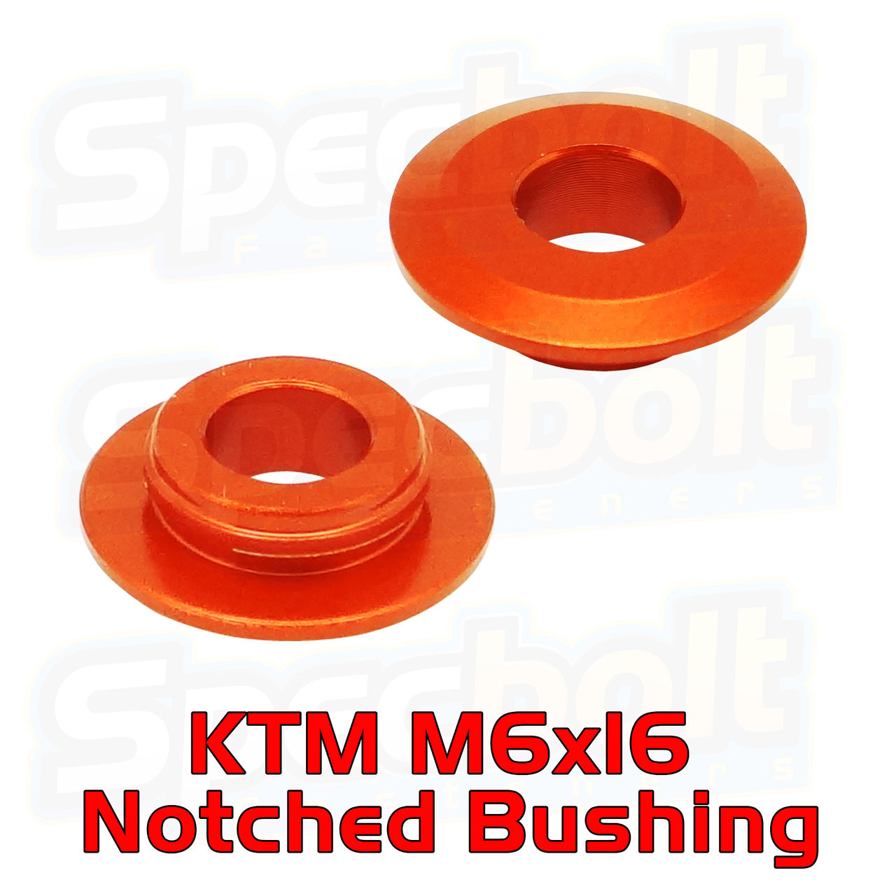 アクセサリー orange KTM Orange Aluminum Notched Collar Bushing M6x16