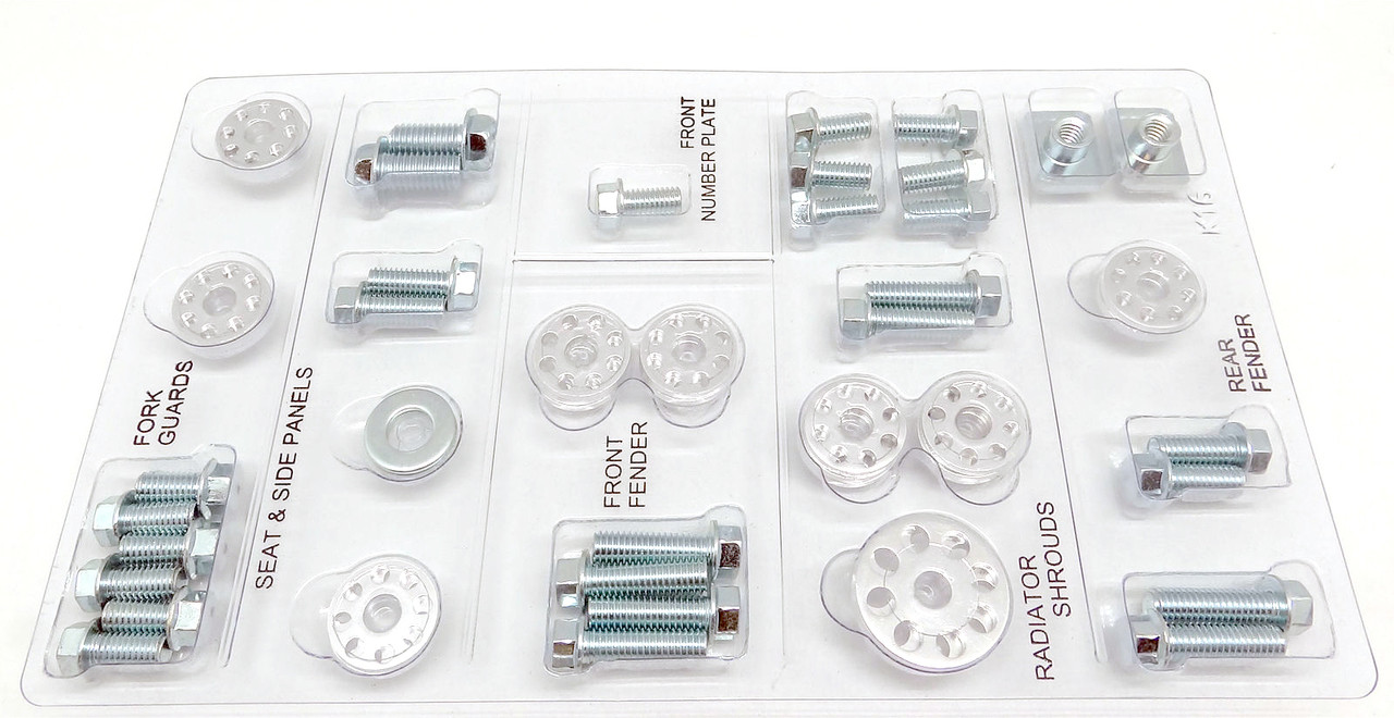 Bodywork Fasteners Kawasaki KX125, KX250, KX250F, KX450F Full Plastics & Bodywork Fastener Kit