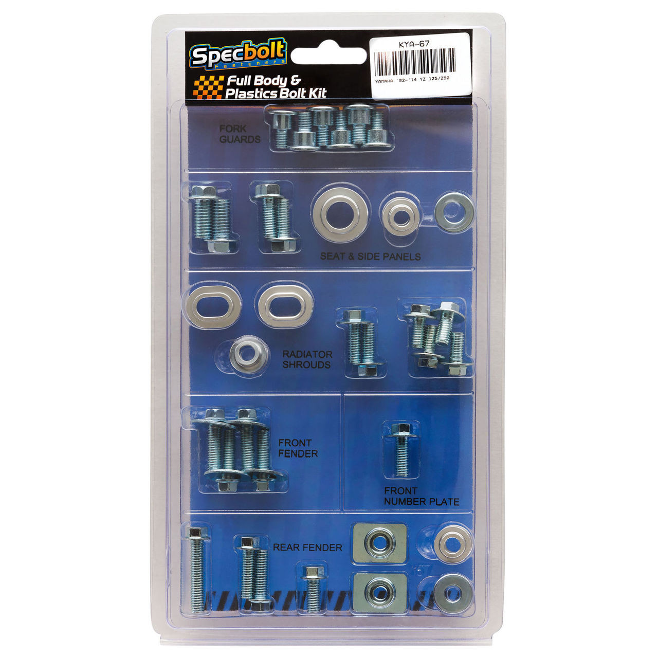 Yamaha 02-Current YZ125/YZ250 Full Plastics & Bodywork Fastener Kit