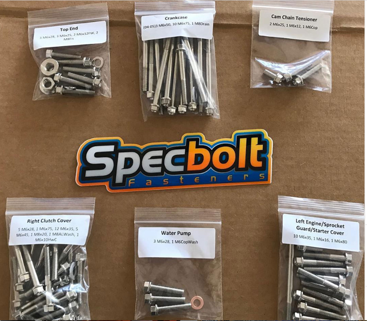 Yamaha Bike & ATV Engine Bolt Kit (Nickel Würks)