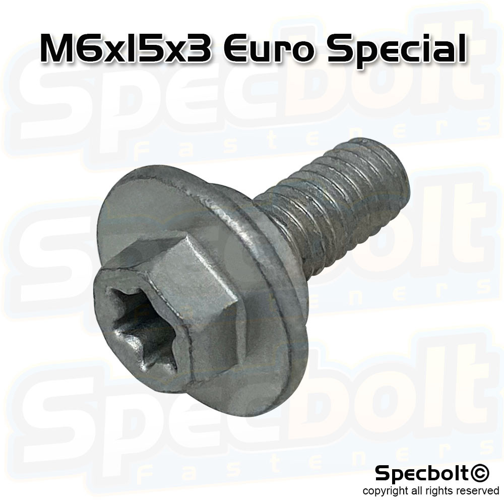 Euro Special M6x15x3 Torx (Dacromet)