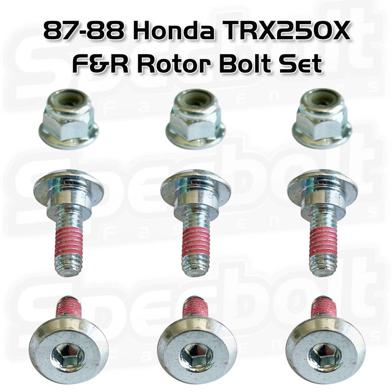 Honda 87-88 TRX250X F&R Rotor Bolt Set