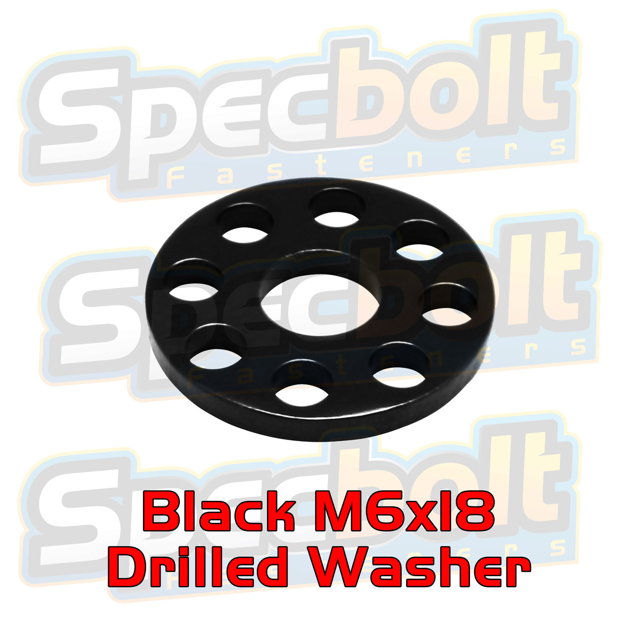 Black Drilled Fender Washer M6x18