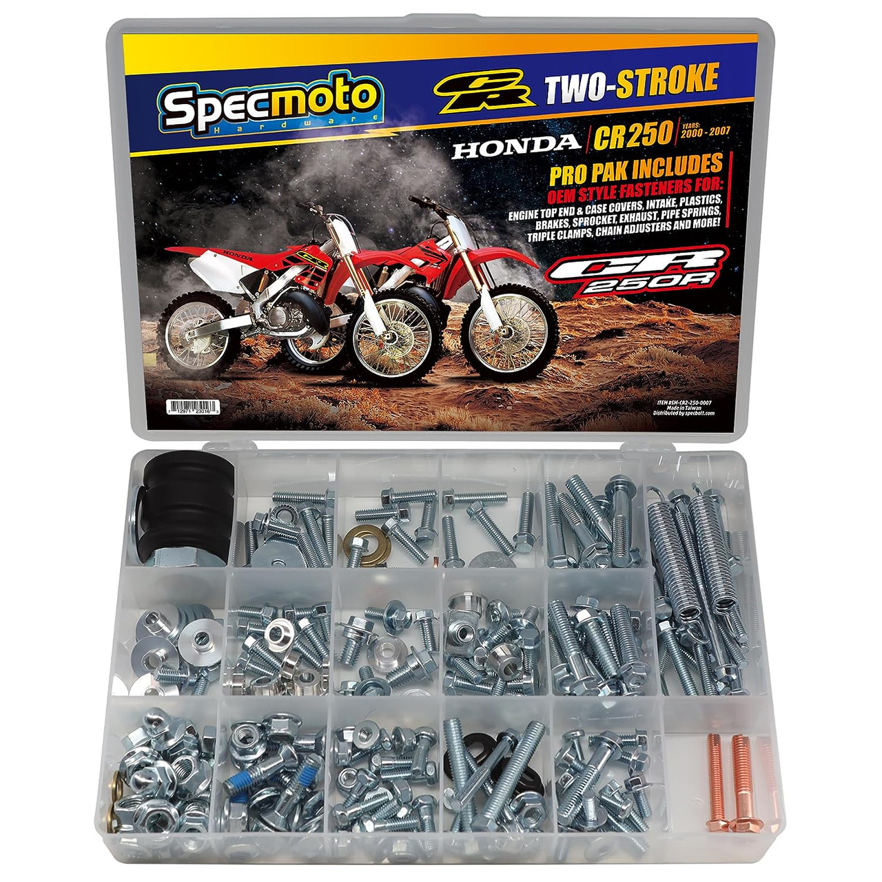 CR Restoration Bolt Kit. Fits: Honda CR250 Model Dirt Bike 2000-2007 CR  250R Factory Type Fasteners Motorcycle