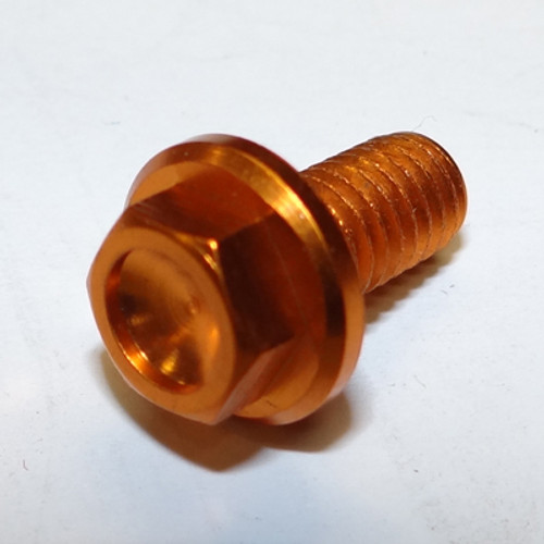 Specbolt Orange Anodized Aluminum Dish Head Flange Bolt m6x12