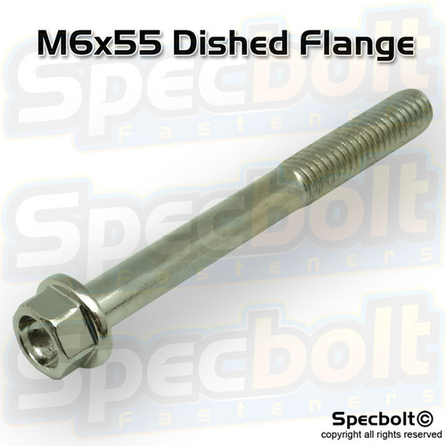 Dished Head Flange Bolt M6x65 (Nickel Würks)