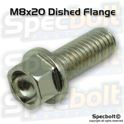 Kawasaki Seat Flange Bolt M8x29 (Nickel Würks) 92154-1713, 92154-2961