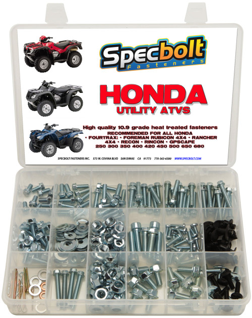 Specbolt Honda Foreman 4x4 Rubicon GP Scape Rancher Rincon Fourtrax 250Pc Kit Specbolt Honda Foreman 4x4 Rubicon GP Scape Rancher Rincon Fourtrax 250Pc Kit