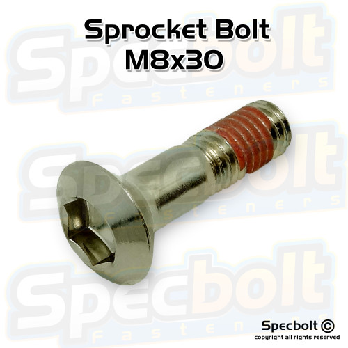 Sprocket Bolt M8x30 Nickel Sprocket Bolt M8x30 Nickel
