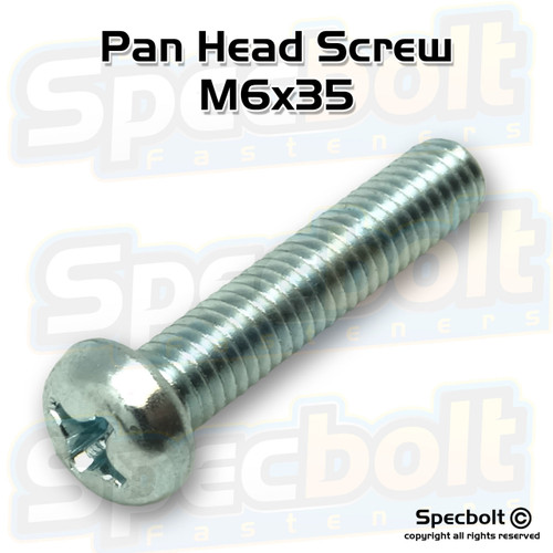 Specbolt Pan Head Screw M6x35