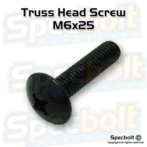 Truss Head Screw M6x20 Black