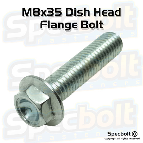 M8 1.25 30 10 zinc plated hardened heat treated steel dished head OEM factory fit finish